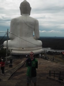 Jonny Blair at the Samade Meditation Buddha in Kurunegala