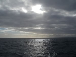 sunset on the Drake Passage to Antarctica