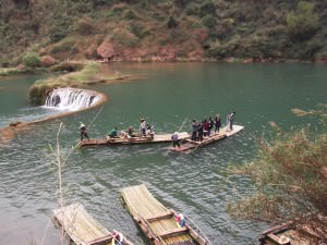 vintage chinese boats in Yunnan Province China