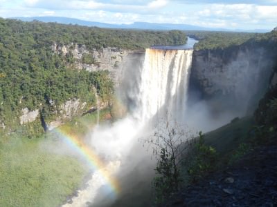 guyana waterfalls rainbow