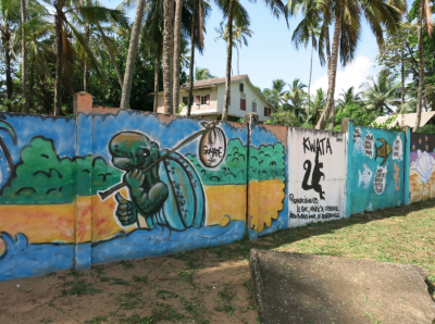 The murals by the beach sponsored by KWATA.