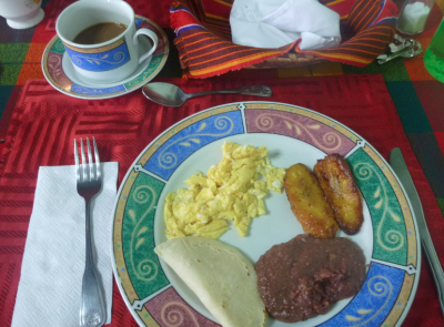 Breakfast time in Tegucigalpa.