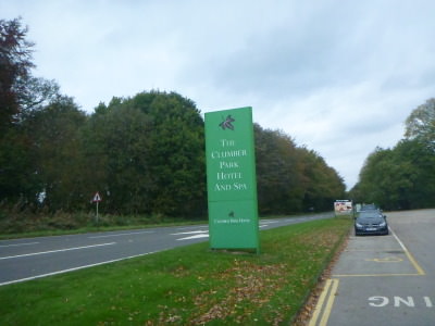 Autumn on the main road by the Clumber Park Hotel and Spa