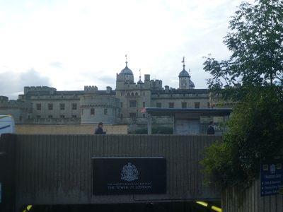 Touring the Tower of London, England.