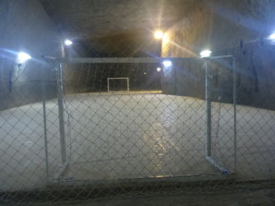Yes! It's an underground football pitch.