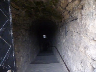 The steps down to the cave monastery.