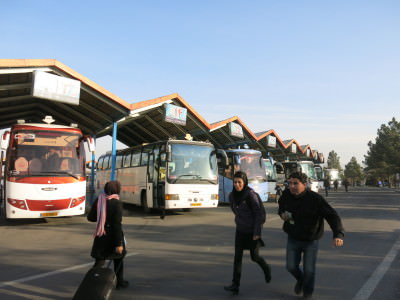 Bus station in Tabriz, Iran.