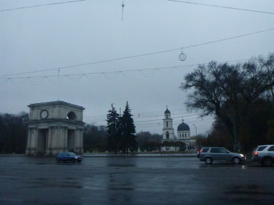 The triumphal arch in Chisinau.