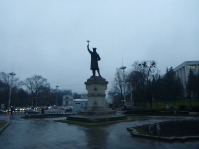 Stefan cel Mare statue in Chisinau, Moldova.