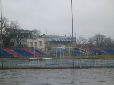 A wet day at Dinamo Stadion.