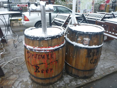 Dracula Beer in Bran, Romania.