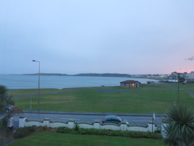 View over Ballyholme Beach from our room.