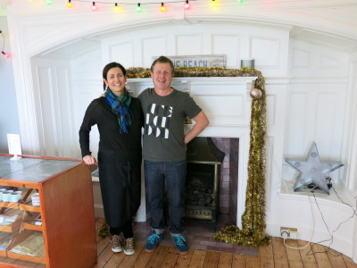 Jenny and Chris - the wonderfully welcoming owners of the Cairn Bay Lodge in Bangor, Northern Ireland.