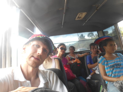 On the minibus from Puerto Cortes to San Pedro Sula, Honduras