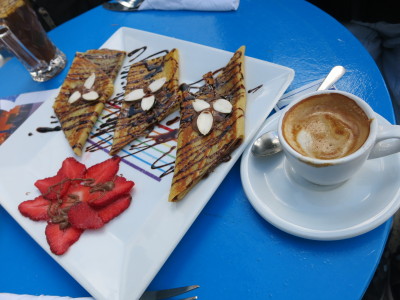 Coffee and crepes in Sidi Bou Said