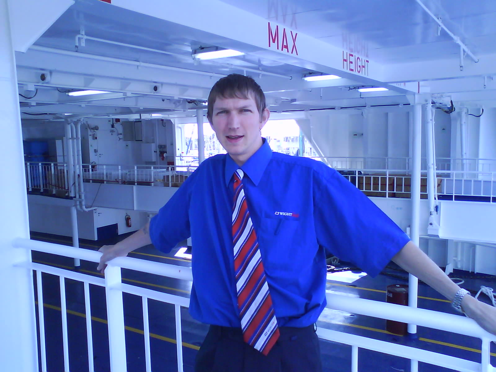 Jonny Blair Working on the Wightlink ferries from Lymington to Yarmouth in 2008