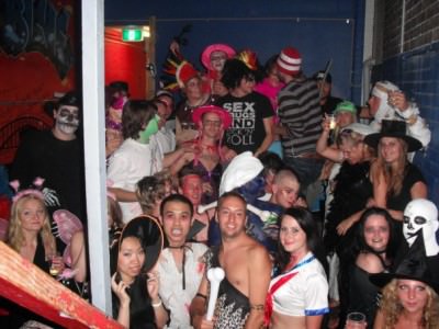 Halloween party at Chilli Blue Hostel in Sydney with Jonny Blair a lifestyle of travel