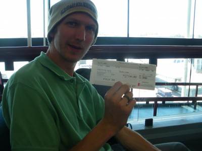 Jonny Blair flying from Chile to Argentina Don't Stop Living