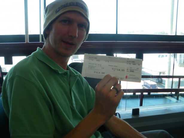 Jonny Blair flying from Chile to Argentina Don't Stop Living