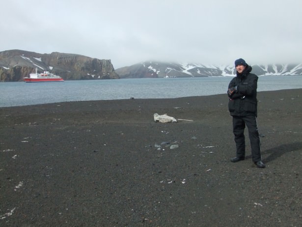 Jonny Blair the travelling Northern Irishman with a seal in Antarctica in 2010 a lifestyle of travel
