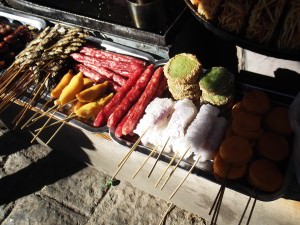 Barbecued food in Shuhe Old Town China a lifestyle of travel