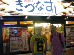 Jonny Blair and Neil Armstrong headed to Tokyo in Japan to try sushi - it wasn't that great says Jonny of Don't Stop Living