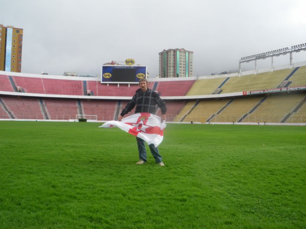 jonny blair keeps up to date with football on his travels by visiting football stadiums