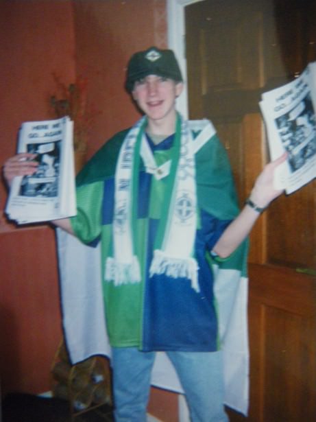Jonny Blair of Here We Go...Again the Northern Ireland fanzine that ran from 1997 to 2004
