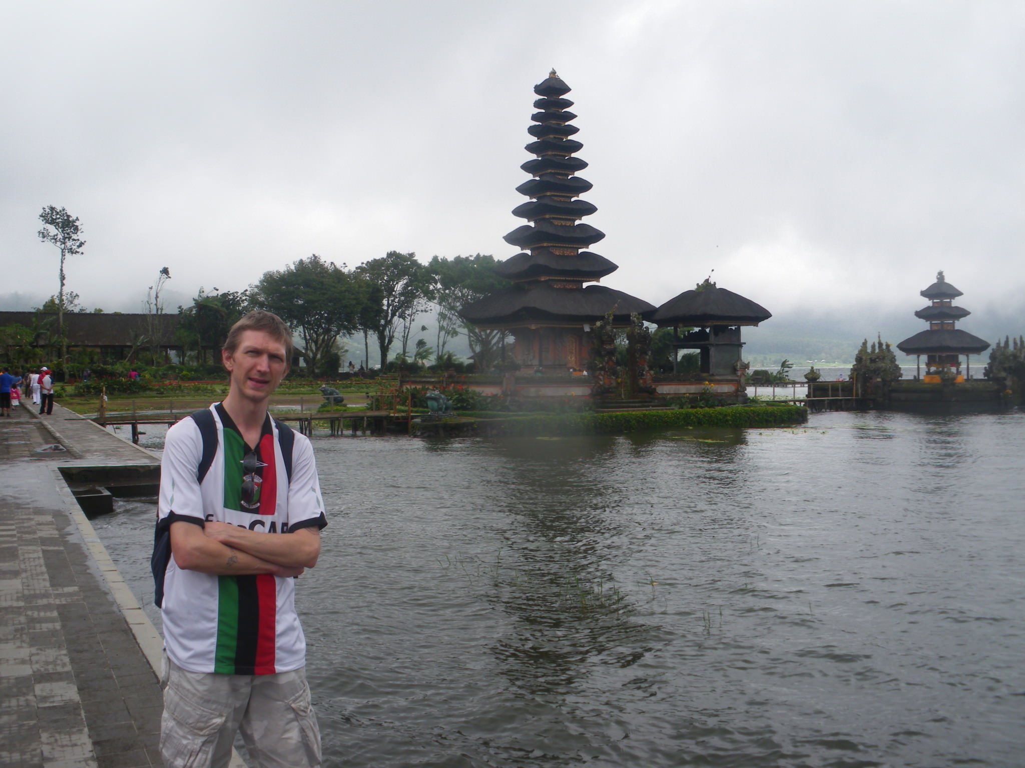 Jonny Blair at Ulun Danu - Temple on the Lake in Bedugul at north Bali