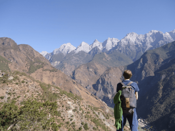Jonny Blair backpacking the Upper Trail Hike - Yunnan - China