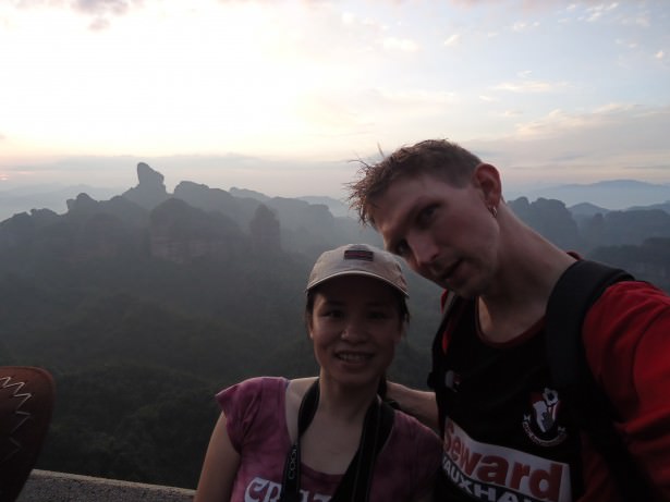 Jonny Blair and Panny Yu at Elder Peak in China
