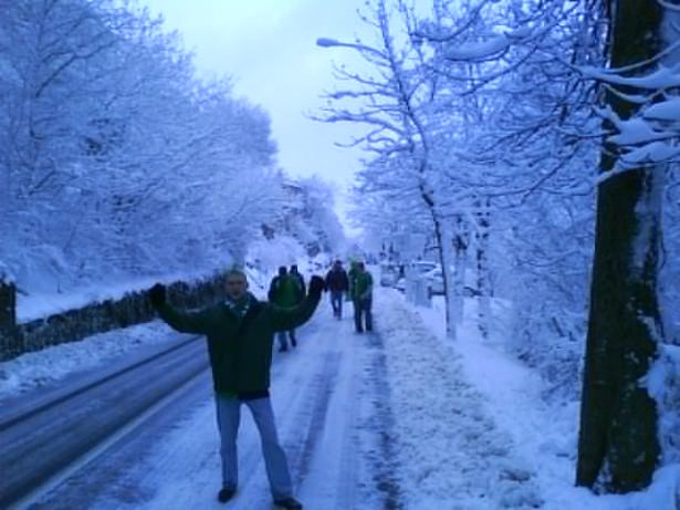 Jonny Blair enjoying the snow in San Marino