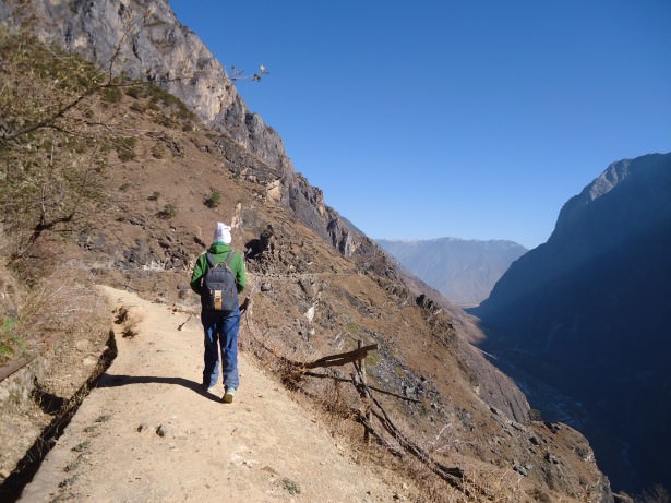 Jonny Blair hiking near Tiger Leaping Gorge in China