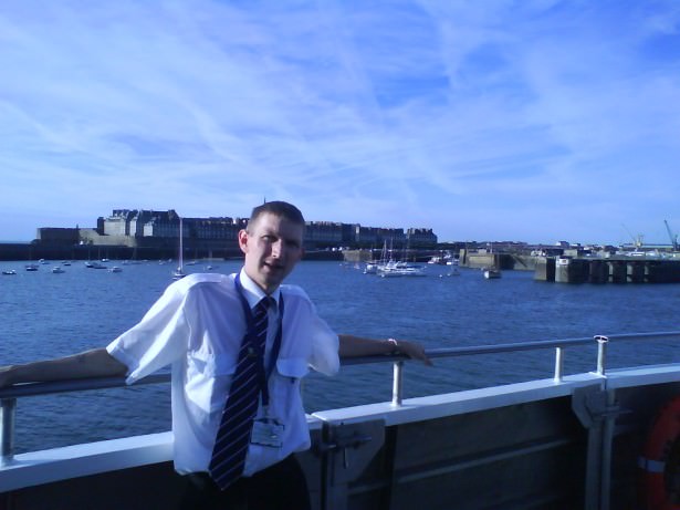 Jonny Blair working in St. Malo onboard the Condor Ferries in 2009