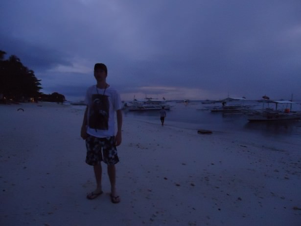 Jonny Blair on Alona Beach in the Philippines