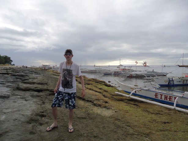 Jonny Blair living a lifestyle of travel on Balicasag Island