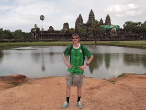 Jonny Blair at Angkor Wat in Cambodia