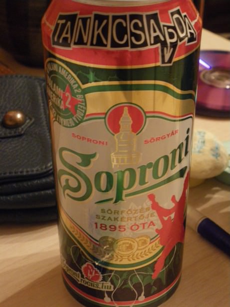 A cold Soproni beer in Debrecen Hungary
