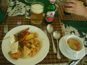 Indonesian buffet food Yogyakarta