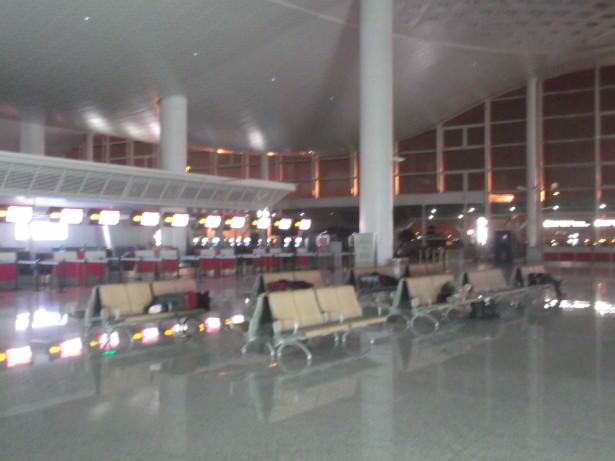 Hangzhou Airport at night China