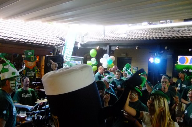Jonny Blair dressed as a massive Guinness in PJ's Irish Pub Parramatta Australia!