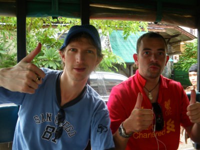 Jonny Blair and Chaz Fitzsimmons in Laos