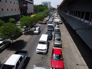 Traffic jam in Kota Kinabalu Malaysia