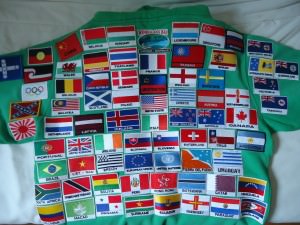 Collecting iron on flag country patches