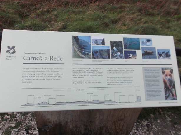 Carrick a rede rope bridge information board jonny blair