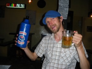 getting drunk in Britannia Pub Asuncion Paraguay