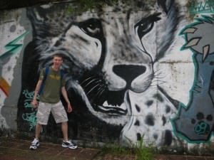 Leopard mural in Chiayi Taiwan Jonny Blair