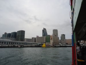 kowloon harbour from star ferry tsim sha tsui hong kong