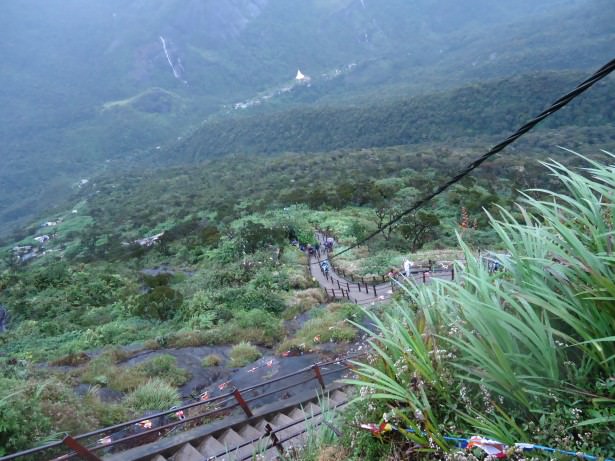 view of the hike at Adam's Peak Sri Pada Sri Lanka