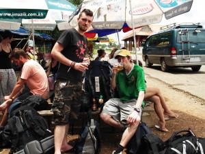 beers at the cambodian border